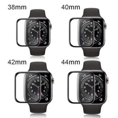 China Shockproof 3D Curved Smart Watch Full Face Tempered Glass Film For Apple iWatch 4 Se 5 6 Full Glue Watch Protective Film for sale