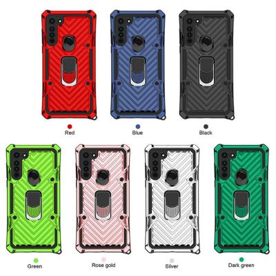 China Hot Sale Armor Metal Anti-drop Shockproof Phone Case For Moto G Stylus G8 G9 E7 Magnetic Shockproof Ring Phone Case for sale