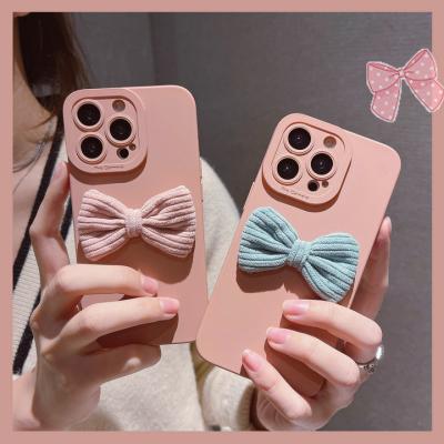 China Hot Selling Bowknot Shockproof Silicone TPU Phone Case For iPhone 11Pro 13 XR 7P TPU Soft Shockproof Phone Cover for sale