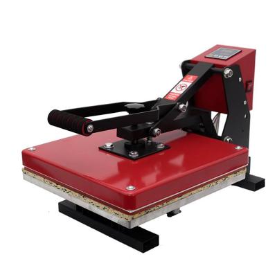 China Hotels T Shirt Printing Red Heat Press Machine 38*38 Sublimation Heat Press Machine for sale