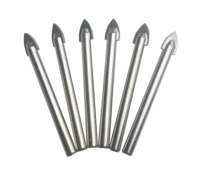 China Industrial Carbide Glass Tile Force Masonry Drilling Round Shank Drill Bit For Glass / Ceramic Tile Drilling Holes for sale