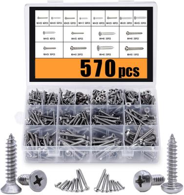 China Pan 304 Stainless Steel Cross Countersunk Head Tapping Screws for sale