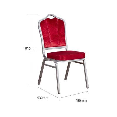 China Stacking Hotel Aluminum Party Banquet Wholesale Rental Party Stacking Wedding Gold Metal Chair for sale