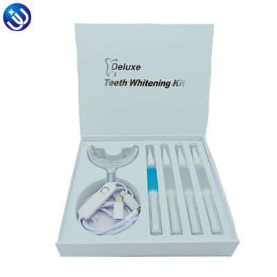 China Teeth Whitening and Cleaning 2021 Fashionable New Products Hard Cardboard Teeth Whitening Kit with Led Light for sale