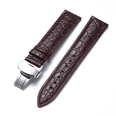 China Unique Round Grain Leather Belts Multiple Sizes In Stock Genuine Leather Watch Strap for sale