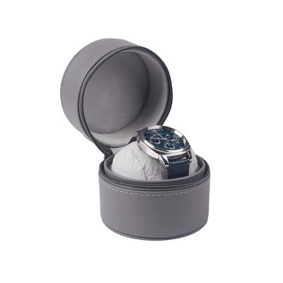 China Luxury Customized Watch Protect Case Around PU Zipper Watches Box for sale