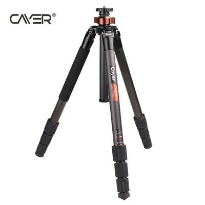 China Cayer CT4470 Carbon Fiber PORTABLE Portable Tripod 4 Sections Professional Vintage Tripod For Video Cameras for sale