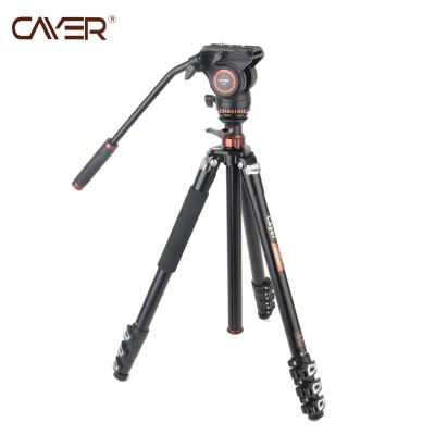 China Hot Selling Cayer AF2471H4 Aluminum Video Camera Video Camera Tripod Professional Tripods for sale