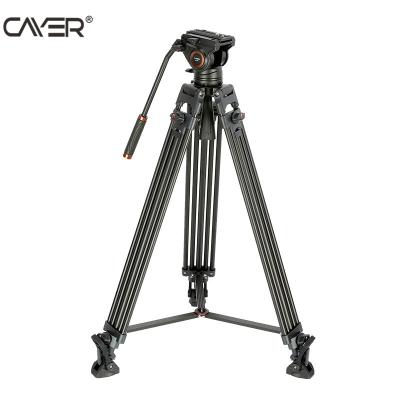 China Cayer BV30H Video Tripod Portable Flexible And Foldable Hot Selling Heavy Duty Aluminum With Horsehoof Professional Rubber Feet Video Camera Tripod 3 Sections for sale