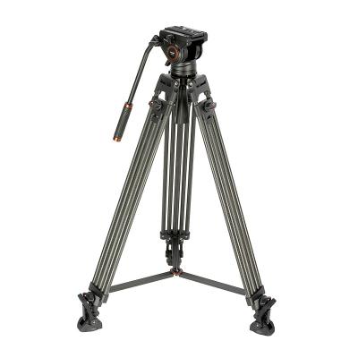 China Cayer BV25H Good Quality Portable Dslr Camera Tripod Flexible And Foldable Portable Professional Tripod With Horsehoof Feet Video Camera Carbon Rubber Fiber for sale