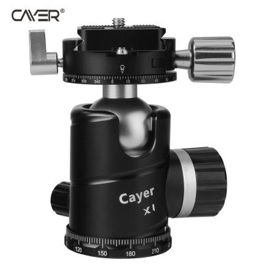 China Hot Selling Aluminum Alloy Ball Tripod Head Cayer X1 Camera Ball Main Head for Tripod and Monopod for sale