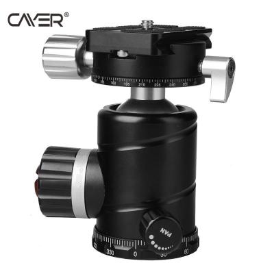 China Cayer X1 360 Mini Camera Ball Head Cayer X1 360 Panorama Scale Tripod Ball Head 1/4 Aluminum Alloy Tripod Stand for sale