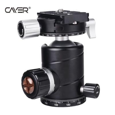 China Cayer X3 Mini Ball Head Good Quality Aluminum Alloy Tripod Ball Head 1/4 Adjustable Screw With Quick Release Plate for sale