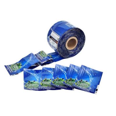 China Heat Sensitive Custom Design Printed PVC Food Wrap Film Water Bottle Wrapping Wrapping Label for sale