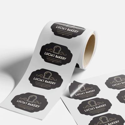 China Custom Cosmetic Die Cut Waterproof Printing Label Round Etichetta Roll Waterproof Label for sale