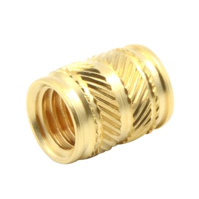 China Brass Knurled nut Thread insert nut Round knurled brass nut for sale