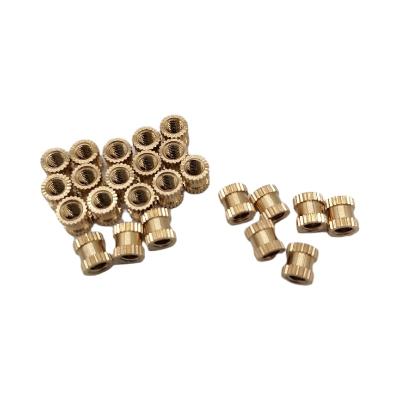 China Wholesale hot melt injection molding special-shaped straight knurled twill environmentally friendly slotted blind hole brass nut for sale