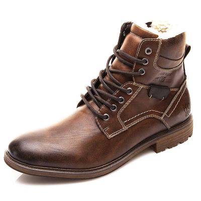 China Round Men Knight Ankle Booties Fur Striping Casual High Top Chelsea Snow Boots Dress Formal Game Period Shoes for sale