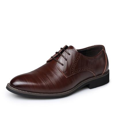 China Extra Large Size Massage Men's Casual Lace-Up Shoes Business Dress Formal Leather Shoes for sale