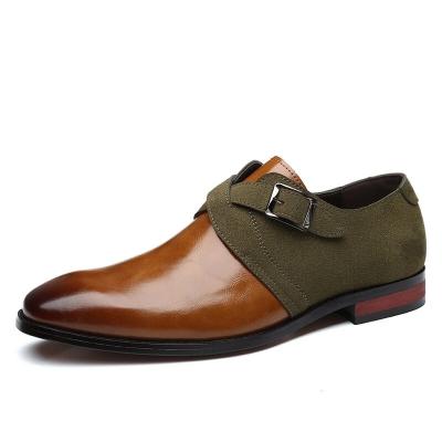 China Deodorization Men Stylish Splicing Colorblock Stylish Shoes Wearable Casual Formal Shoe for sale