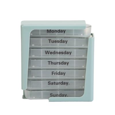 China New medicine 2020 eco-friendly weekly planner sustainable compounding 7 day medical pill case personalized pp pill box for sale