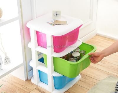 China Sustainable Detachable Plastic Storage Drawers Cabinet With Wheels For Space Saving for sale