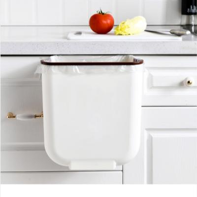 China Sustainable Wall Mounted Bin Plastic Folding Trash Can In Kitchen for sale