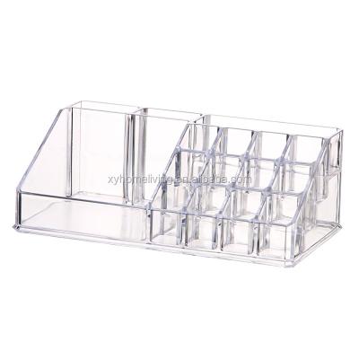 China Modern PS/Acrylic Clear Makeup Organizer Box With Dividers for sale