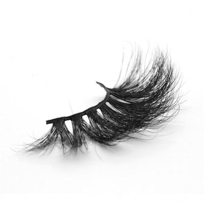 China 3D Layered Professional Cheap Price Long 25 Mm Thick Fluffy Super Stylish Real Mink Eyelash for sale