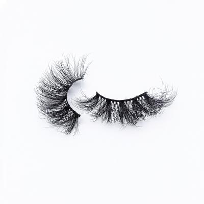 China 3D Layered Professional Handmade Fluffy Luxury Natural Look 5d 25mm Mink Eyelash Tapered Fluffy for sale