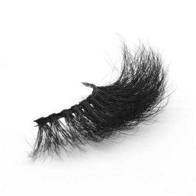 China 3D Layered Premium Natural Handmade Cheap Fluffy Thick Extension Real Private Label Mink Eyelashes for sale