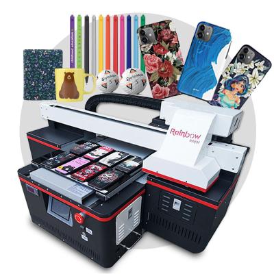 China A3 4030 metal uv led flatbed printer name branded printers phonecase printer with TX800 print head best selling in USA. for sale