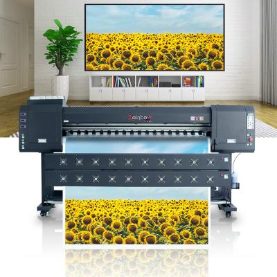 China Rainbow 2021 advertising indoor outdoor 3.2m good quality four colors vinly/photo remover roll/wallpaper/eco roll up sticker printer for sale