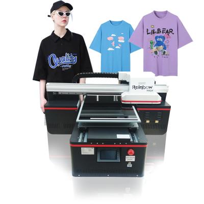 China Newest A2 4060 Digital Hotel T Shirt Printing Machine Polyester Wool Cotton Fabric Textile T Shirt With Dx8 4720 DTG Inkjet Printer for sale