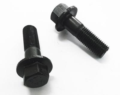 China Building 6921 DIN Auto Parts Hex Flange Bolts Class 10.9 Blackened Hex Flange Bolts Without Tooth for sale