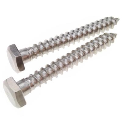 China DIN571 304 Stainless Steel Hexagon Tapping Screw External Wood Screw Bolt M6*30*35*40*50*60 for sale