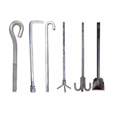 China Bulding Carbon Steel Material Galvanized Anchor Bolts Foundation Bolts Cheap Price for sale