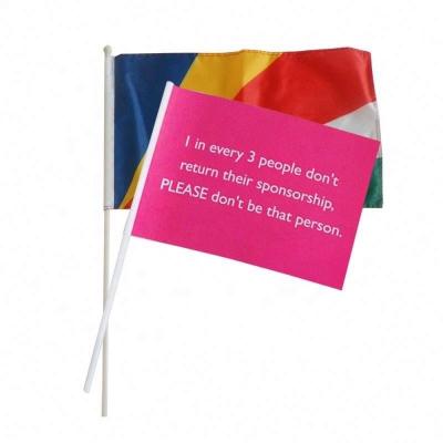 China China Wholesale Country National FLYING Stick Flags World Cup Soccer Flags for sale