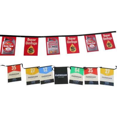 China Healthcare Institutions Custom Colorful Backstroke and Pool String Pennant Flags, Best Promotional and Event Bunting for sale