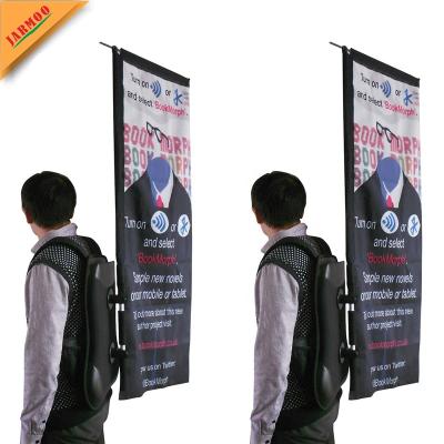 China FLYING No MOQ Limited Promotion Advertising Good Quality Display Backpack Flag With Leather Backpack for sale