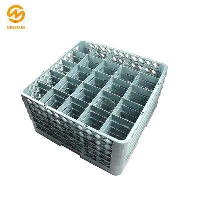 China Sustainable Practical Plastic PP Wine Glass Cup Holder Storage Frame 25 Partitions for sale