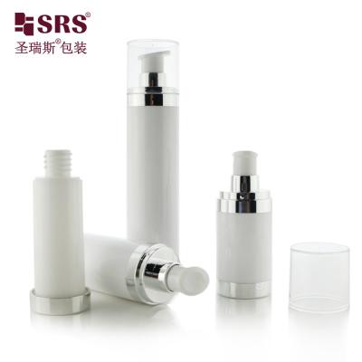 중국 15ml 30ml 50ml 독특한 디자인 펌프 둥글 플라스틱 얼굴 관리 젤 로션 병 공기 없는 판매용