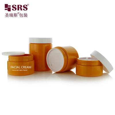 China Customization Color Plastic Empty Cosmetic Jars Body Cream Container 300g PET Jar for sale