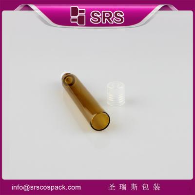 China SRS ohne Leckage 10 ml Bernsteinglas-Parfümflasche mit Rollen und PP-Schraubkappe zu verkaufen