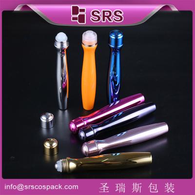 China SRS Plastic 15ml roll-on bottle and PETG 15ml perfume roller ball bottles for eye cream for sale