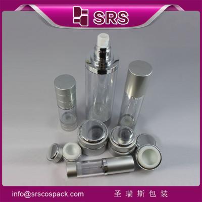 Chine Fabricant de SRS en gros de pot rond vide en aluminium et bouteille de pulvérisation sans air pour les soins de la peau à vendre