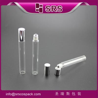 China SRS leere 15 ml Glasrollenflasche für Parfüm mit glänzender Kappe aus Aluminium zu verkaufen