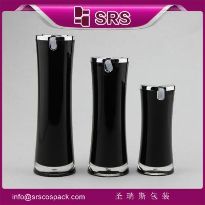 China bomba de loción de 15 ml 30 ml 50 ml en botella de lujo negro en venta