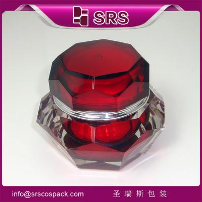 China diamond acrylic jar for skincare cream ,J061 50g jar for sale