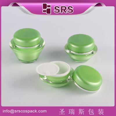 China green painting color empty jar for snail cream for sale